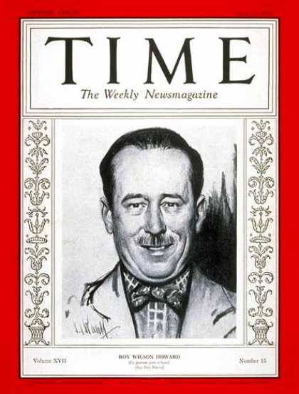 Time - Roy W. Howard - Apr. 13, 1931 - Publishing - Business