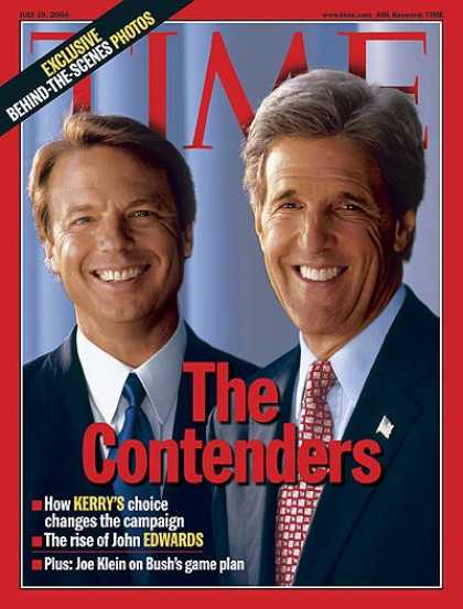 Time - The Contenders - July 19, 2004 - John Kerry - John Edwards - Democrats - Electio