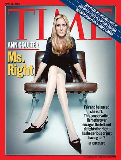 Time - Ann Coulter: Ms. Right - Apr. 25, 2005 - Media
