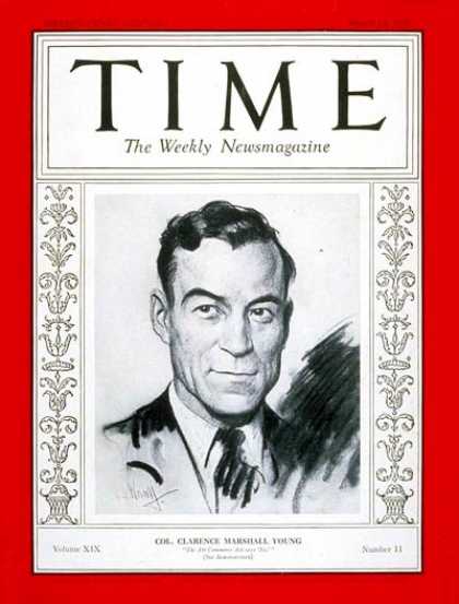 Time - Colonel Clarence Young - Mar. 14, 1932 - Aviation - Politics