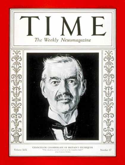 Time - Neville Chamberlain - Apr. 25, 1932 - Great Britain - Prime Ministers