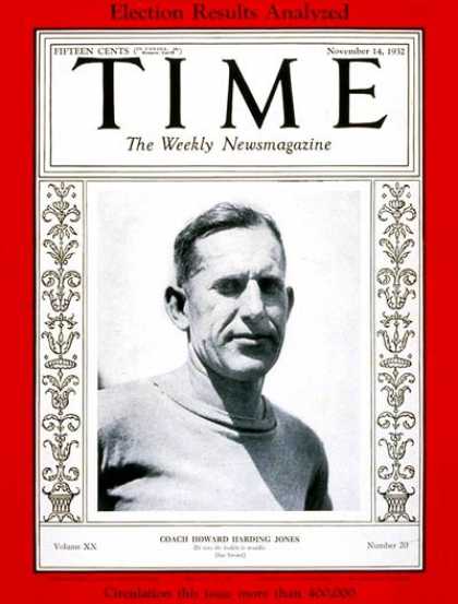 Time - Howard H. Jones - Nov. 14, 1932 - Politics