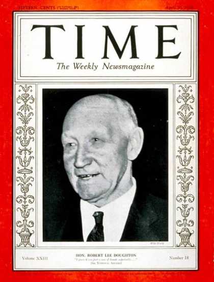 Time - Robert Lee Doughton - Apr. 30, 1934 - Agriculture - Business - Politics