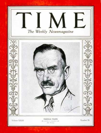 Time - Thomas Mann - June 11, 1934 - Books - Germany