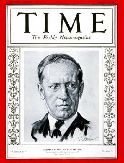 Time - Dr. Kurt Schmitt - Aug. 6, 1934 - Germany - Health & Medicine