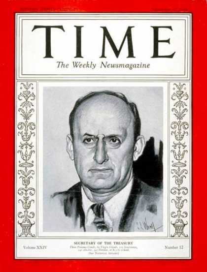 Time - Henry Morgenthau - Sep. 17, 1934 - Finance - Politics