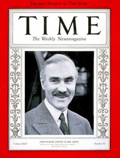 Time - Joseph C. Grew - Nov. 12, 1934 - Politics