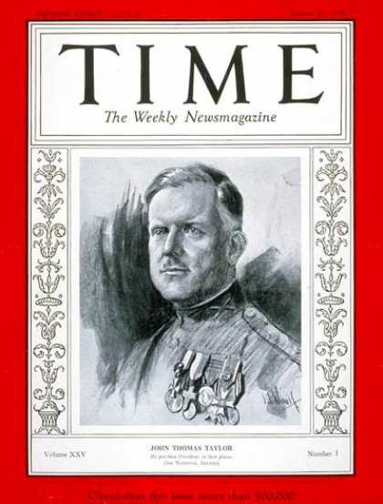 Time - John T. Taylor - Jan. 21, 1935 - Politics