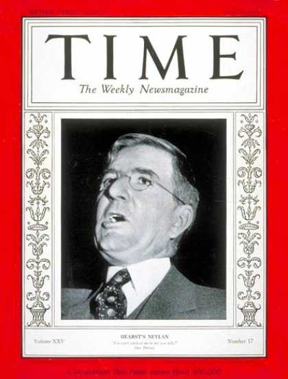 Time - John Francis Neylan - Apr. 29, 1935 - Publishing - Law