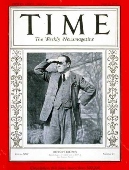 Time - Stanley Baldwin - June 17, 1935 - Business