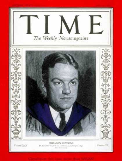 Time - Robert M. Hutchins - June 24, 1935 - Education