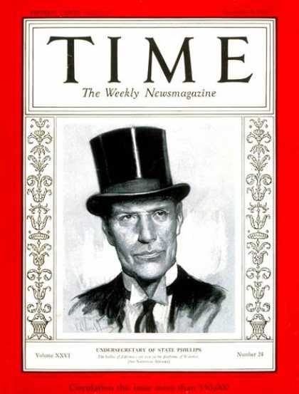 Time - William Phillips - Dec. 9, 1935 - Diplomacy - Politics