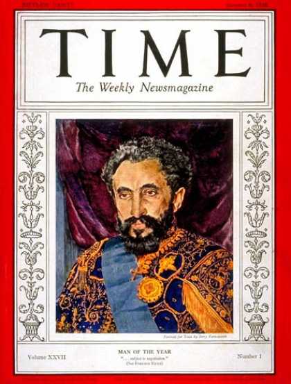 Time - Haile Selassie, Man of the Year - Jan. 6, 1936 - Haile Selassie - Person of the