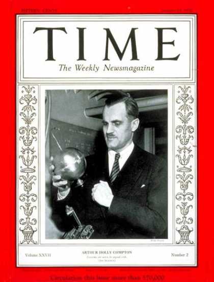 Time - Arthur H. Compton - Jan. 13, 1936 - Inventions - Innovation - Science & Technolo