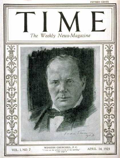 Time - Winston Churchill - Apr. 14, 1923 - Great Britain - Prime Ministers