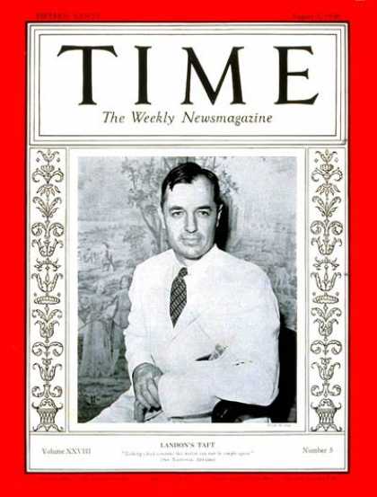 Time - Charles P. Taft - Aug. 3, 1936 - Publishing - Ohio - Politics
