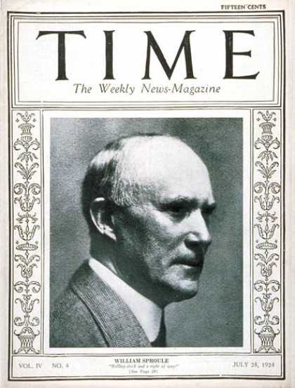 Time - William Sproule - July 28, 1924 - Transportation - Railroads - Business