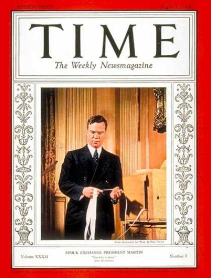 Time - Wm. McChesney Martin - Aug. 15, 1938 - Politics
