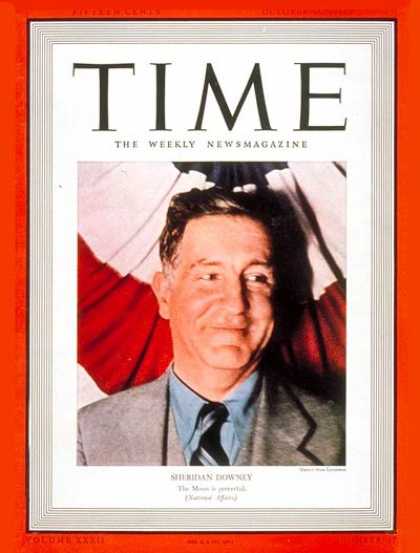 Time - Sheridan Downey - Oct. 24, 1938 - Politics