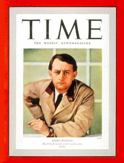 Time - Andrï¿½ Malraux - Nov. 7, 1938 - France - Books