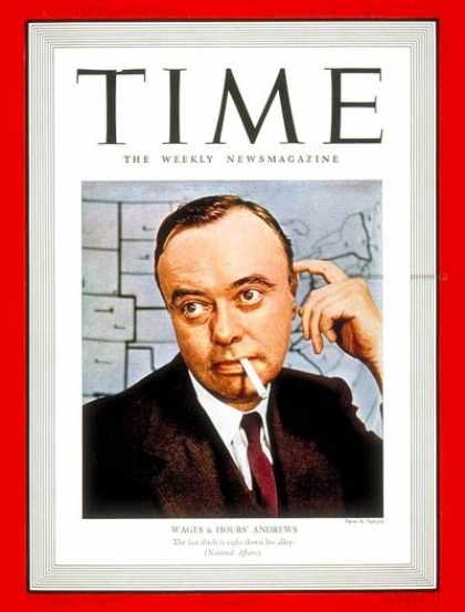 Time - Elmer F. Andrews - Nov. 21, 1938 - Labor & Employment - Business