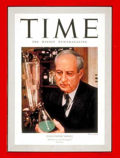 Time - Oscar Riddle - Jan. 9, 1939 - Medical Research - Health & Medicine