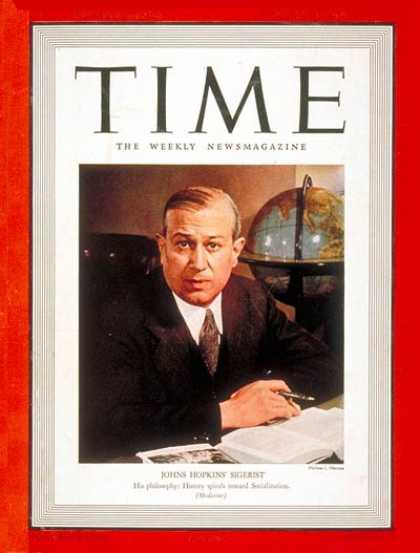 Time - Henry E. Sigerist - Jan. 30, 1939 - Health & Medicine