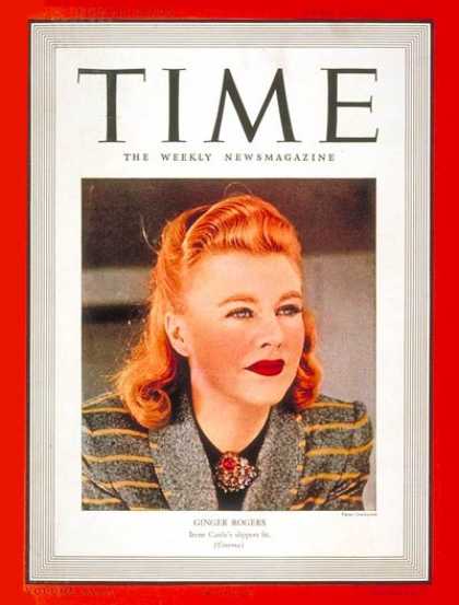 Time - Ginger Rogers - Apr. 10, 1939 - Actresses - Movies