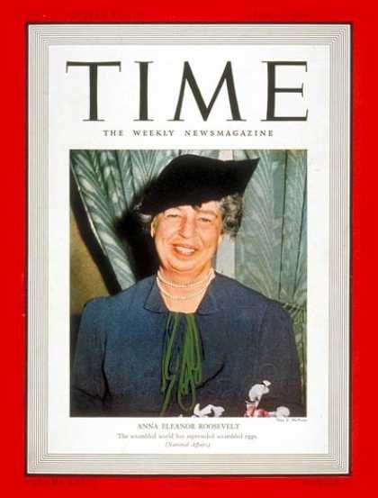 Time - Eleanor Roosevelt - Apr. 17, 1939 - First Ladies - Most Popular