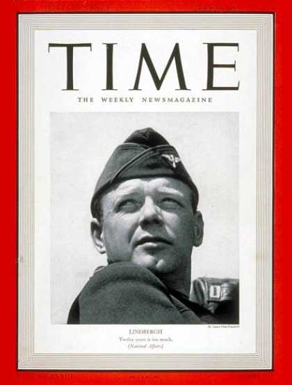 Time - Charles A. Lindbergh - June 19, 1939 - Charles Lindbergh - Aviation - Transporta