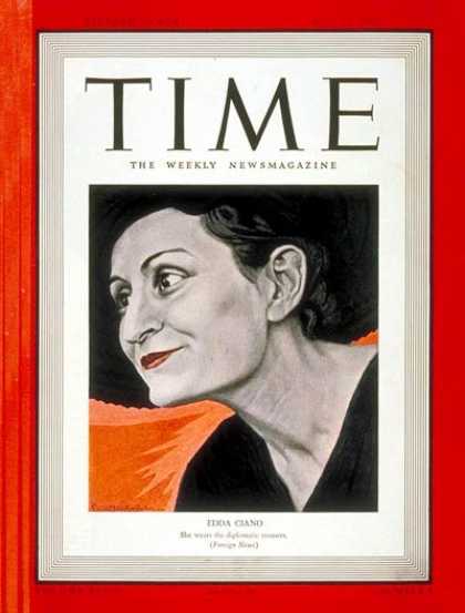 Time - Edda Ciano - July 24, 1939 - Italy