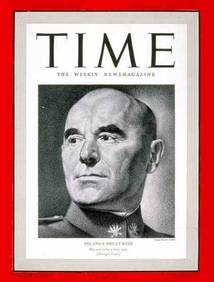 Time - Marshal Smigly-Rydz - Sep. 11, 1939 - World War II - Military - Poland