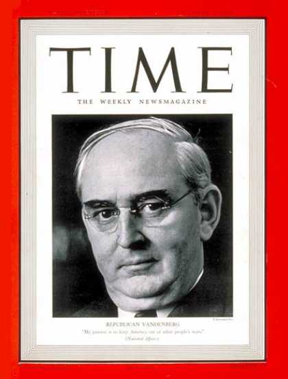Time - Arthur Vandenberg - Oct. 2, 1939 - Congress - Senators - Politics