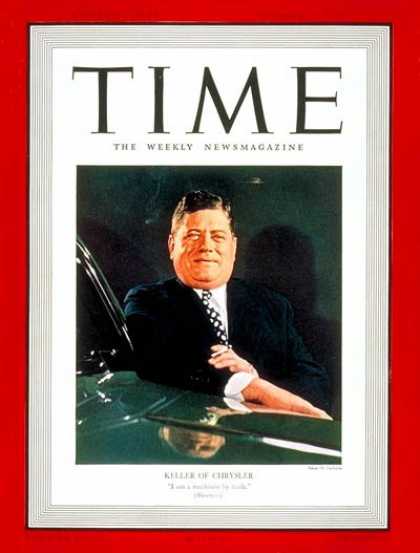 Time - Kaufman T. Keller - Oct. 16, 1939 - Cars - Automotive Industry - Transportation