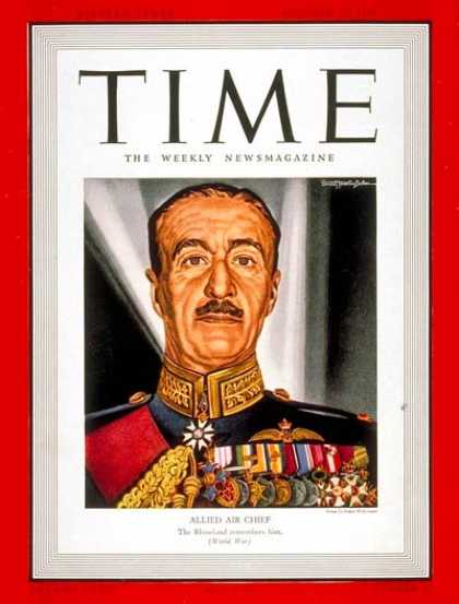 Time - Sir Cyril Newall - Oct. 23, 1939 - Air Force - India - World War II - Military