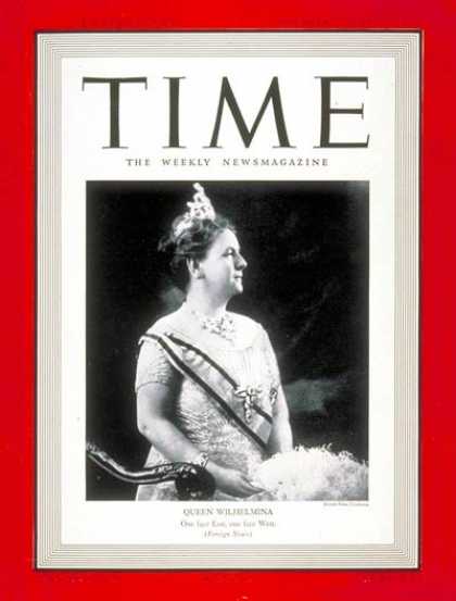 Time - Queen Wilhelmina - Nov. 27, 1939 - Royalty - Netherlands