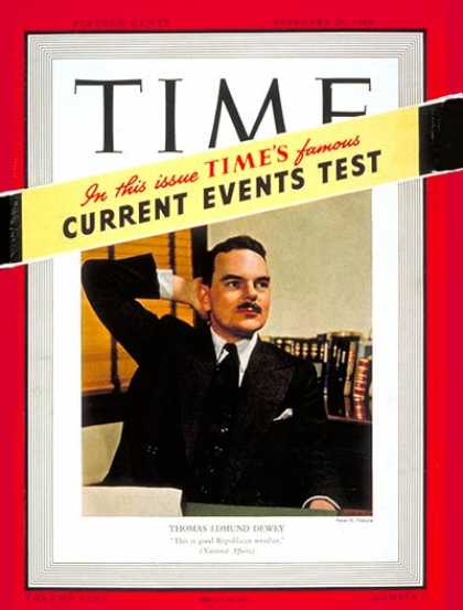 Time - Thomas E. Dewey - Feb. 26, 1940 - Thomas Dewey - Governors - New York