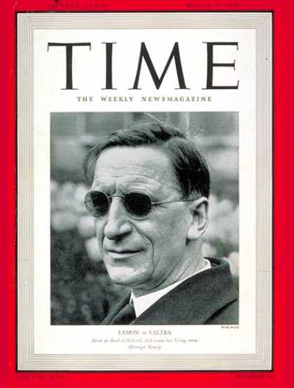 Time - Eamon de Valera - Mar. 25, 1940 - Ireland - League of Nations