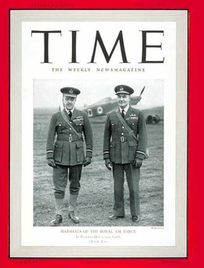 Time - Air Marshall Barratt, Vice Marshall Playfair - May 27, 1940 - World War II - Air