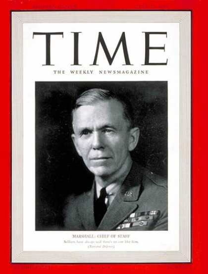 Time - General George Marshall - July 29, 1940 - George Marshall - Generals - Military