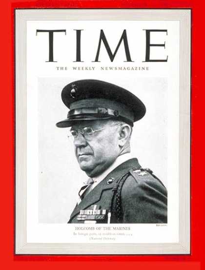 Time - Maj. General Holcomb - Nov. 11, 1940 - World War II - Marines