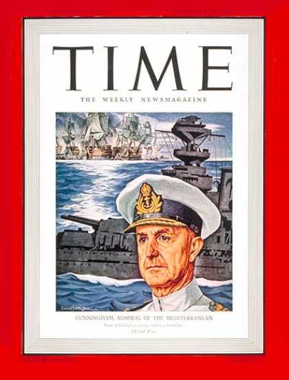 Time - Sir Andrew Cunningham - Feb. 17, 1941 - Great Britain - Military