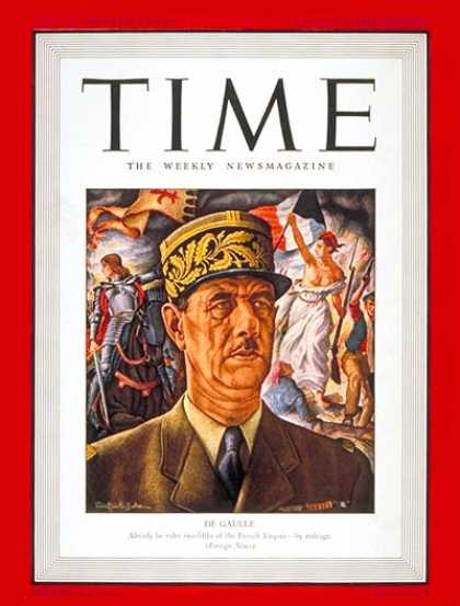Time - Charles DeGaulle - Aug. 4, 1941 - France - World War II