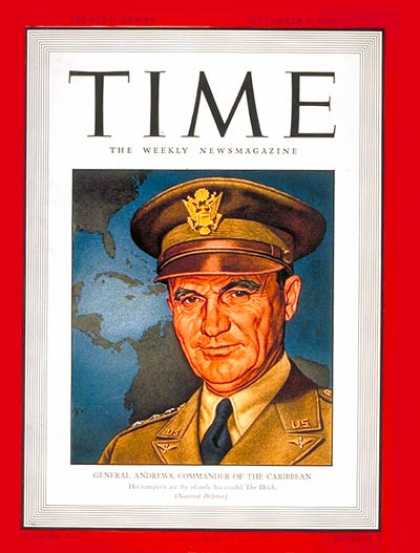 Time - General Frank Andrews - Sep. 1, 1941 - Air Force - Generals - Military