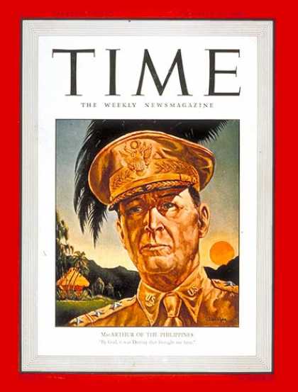 Time - General MacArthur - Dec. 29, 1941 - Douglas MacArthur - World War II - Military