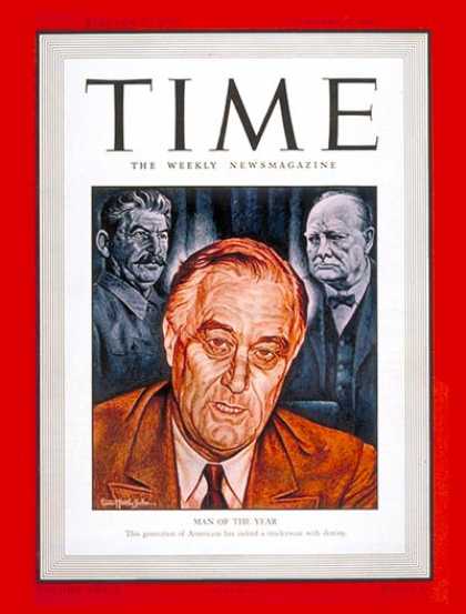 Time - Franklin D. Roosevelt, Man of the Year - Jan. 5, 1942 - Franklin D. Roosevelt -