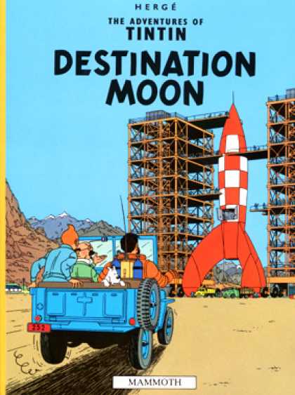 Tintin 16 - Rocket - Moon - Dog - Blue Car - Spaceship