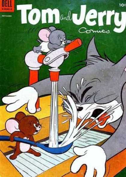 Tom & Jerry Comics 124 - Faucet - Splashing Water - Blue Spoon - Brown Mouse - Grey Mouse In White Pants