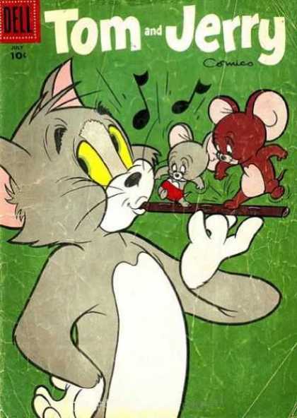 Tom & Jerry Comics 144 - Dell - Cat - Mouse - Fiddle - Red Shorts