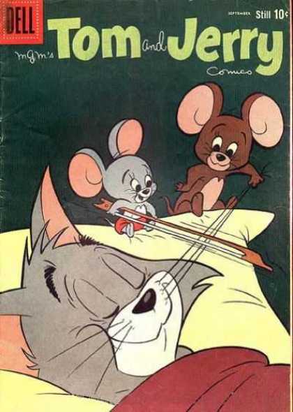 Tom & Jerry Comics 194 - Dell - Mice - Cat - Violin Bows - Whiskers